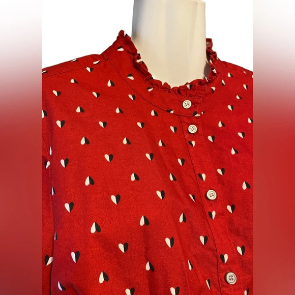 Charter Club Ruffle Trim Button Down Shirt - Picture 3 of 9